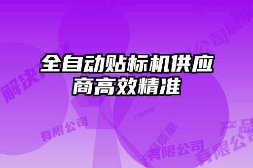 全自動貼標機供應(yīng)商高效精準