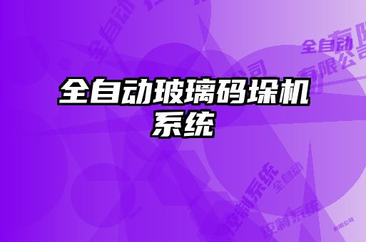 全自動(dòng)玻璃碼垛機(jī)系統(tǒng)