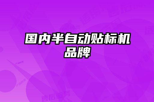 國內(nèi)半自動貼標機品牌