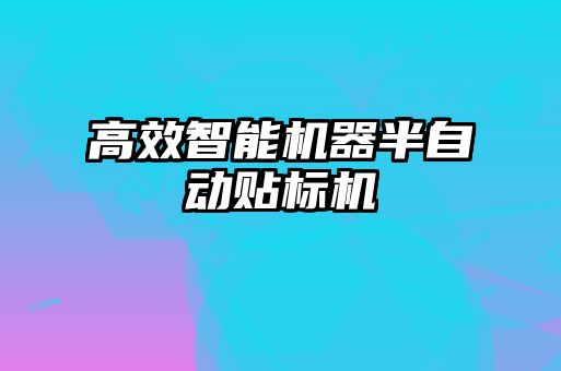 高效智能機(jī)器半自動貼標(biāo)機(jī)