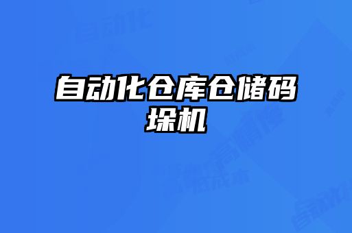自動化倉庫倉儲碼垛機(jī)