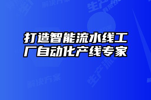 打造智能流水線(xiàn)工廠(chǎng)自動(dòng)化產(chǎn)線(xiàn)專(zhuān)家