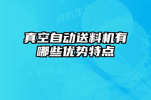 真空自動送料機有哪些優(yōu)勢特點