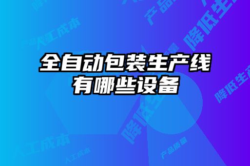 全自動(dòng)包裝生產(chǎn)線有哪些設(shè)備