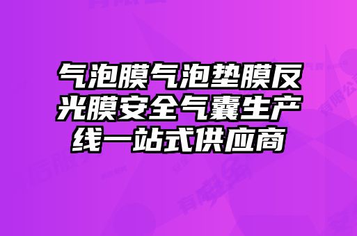 氣泡膜氣泡墊膜反光膜安全氣囊生產(chǎn)線一站式供應商