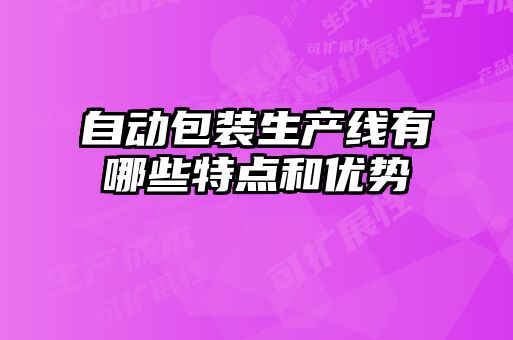 自動(dòng)包裝生產(chǎn)線有哪些特點(diǎn)和優(yōu)勢(shì)