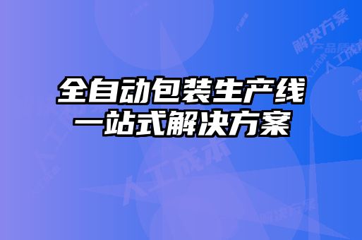 全自動(dòng)包裝生產(chǎn)線一站式解決方案