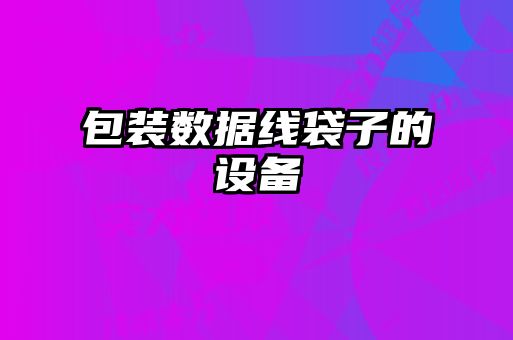 包裝數(shù)據(jù)線袋子的設備