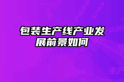包裝生產(chǎn)線產(chǎn)業(yè)發(fā)展前景如何