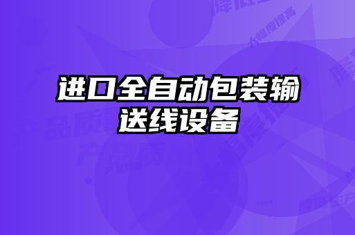 進口全自動包裝輸送線設(shè)備