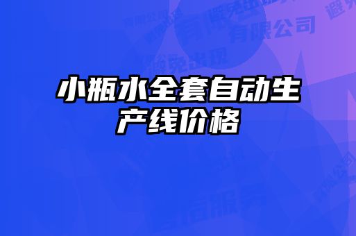 小瓶水全套自動(dòng)生產(chǎn)線價(jià)格