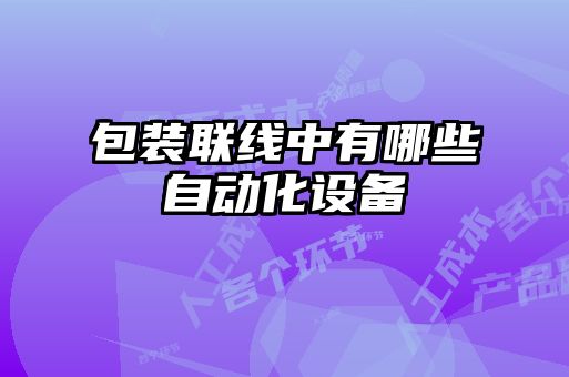 包裝聯(lián)線中有哪些自動化設備