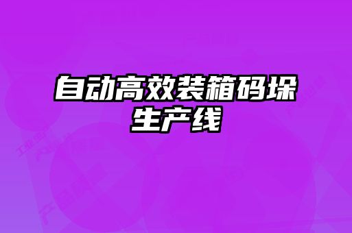 自動(dòng)高效裝箱碼垛生產(chǎn)線