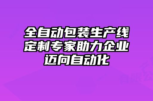 全自動包裝生產線定制專家助力企業(yè)邁向自動化