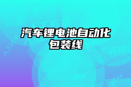 汽車鋰電池自動(dòng)化包裝線