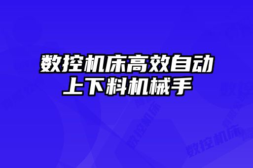 數(shù)控機(jī)床高效自動(dòng)上下料機(jī)械手